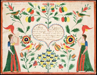 Certificat de naissance, 1821 - American School